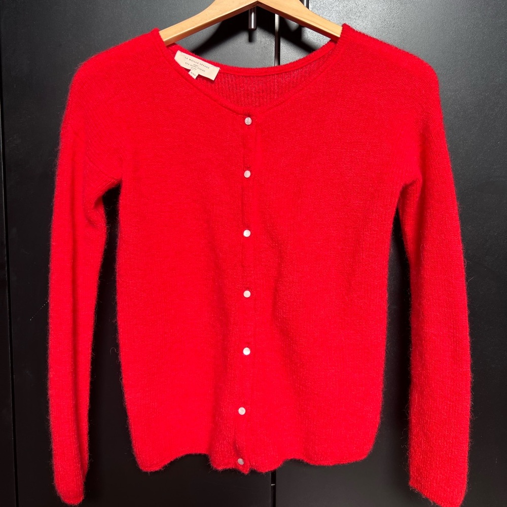 Sezane Gaspard Cardigan in Red